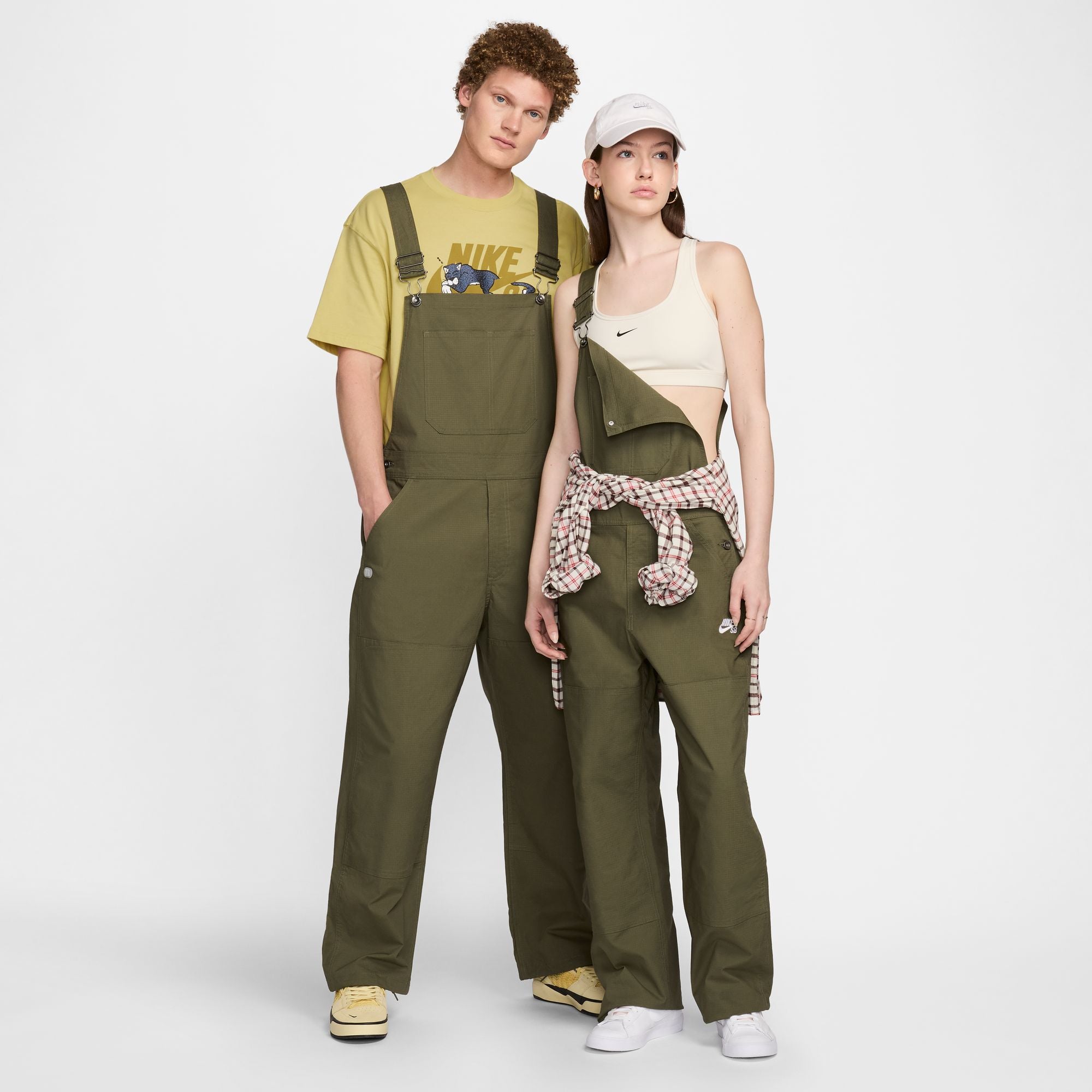 Nike SB Olympic Pack Skate Overalls Medium Olive / White – Slam City Skates