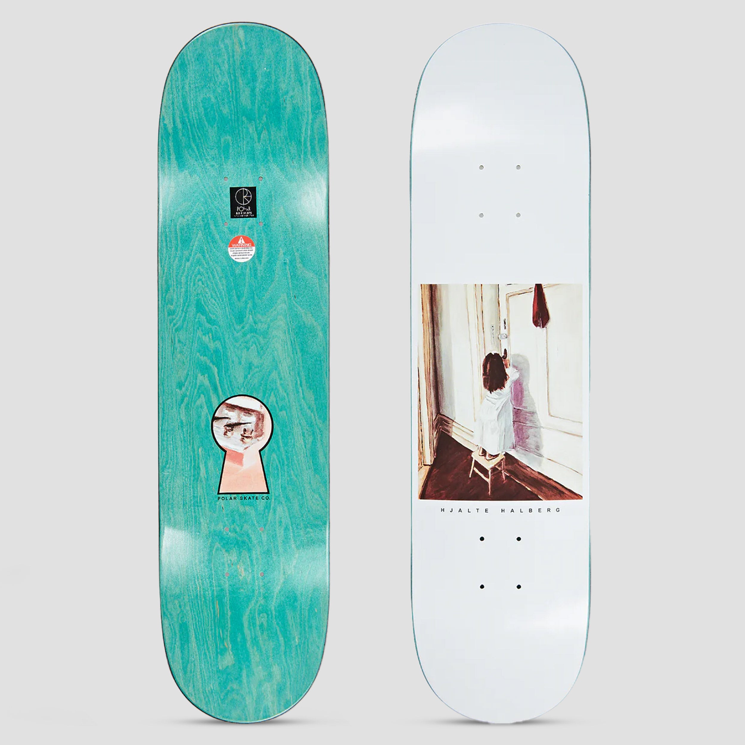 Polar 8.0 Hjalte Halberg Keyhole Skateboard Deck White – Slam City 