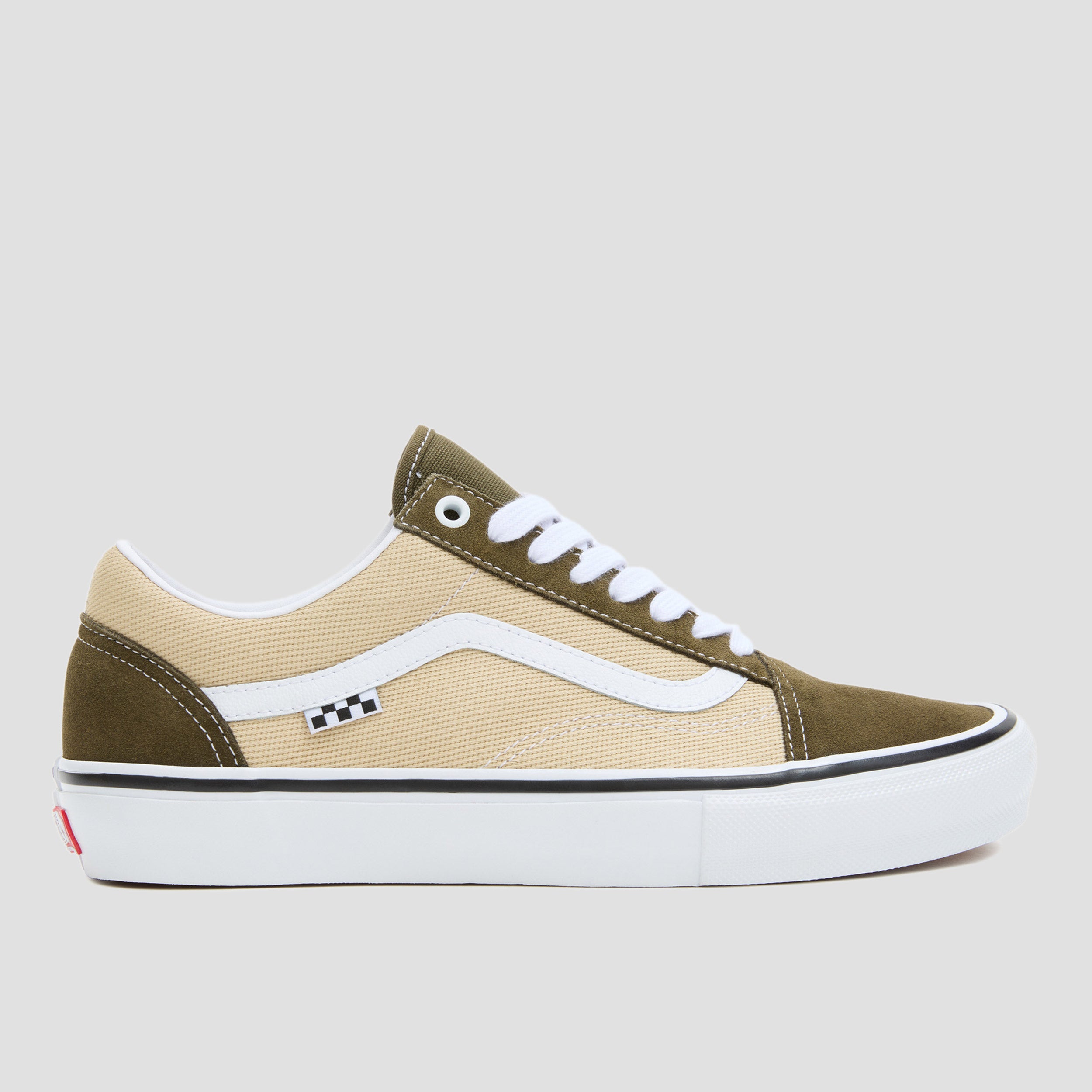 Vans Skate Old Skool Shoes Dark Olive White Slam City Skates