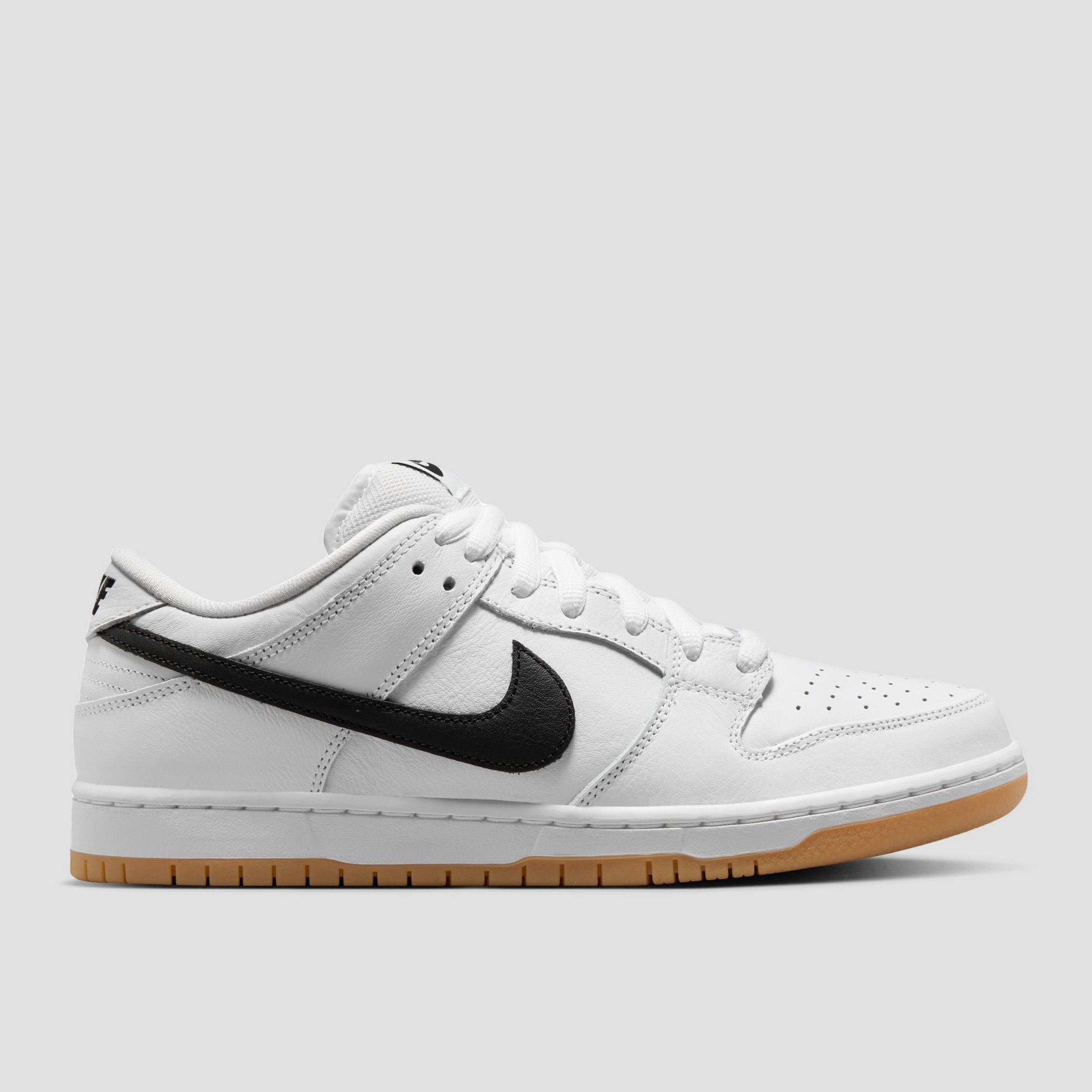 Nike SB Dunk Low Pro Skate Shoes White / Black / Gum – Slam City