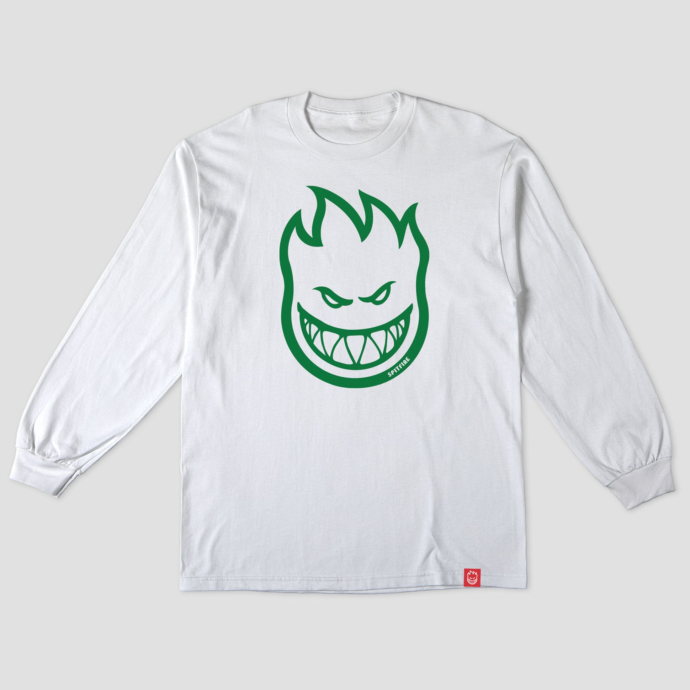 Spitfire Bighead Long Sleeve T-Shirt White / Green