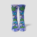 Load image into Gallery viewer, HUF Green Buddy Mushroom Td Sock Purple
