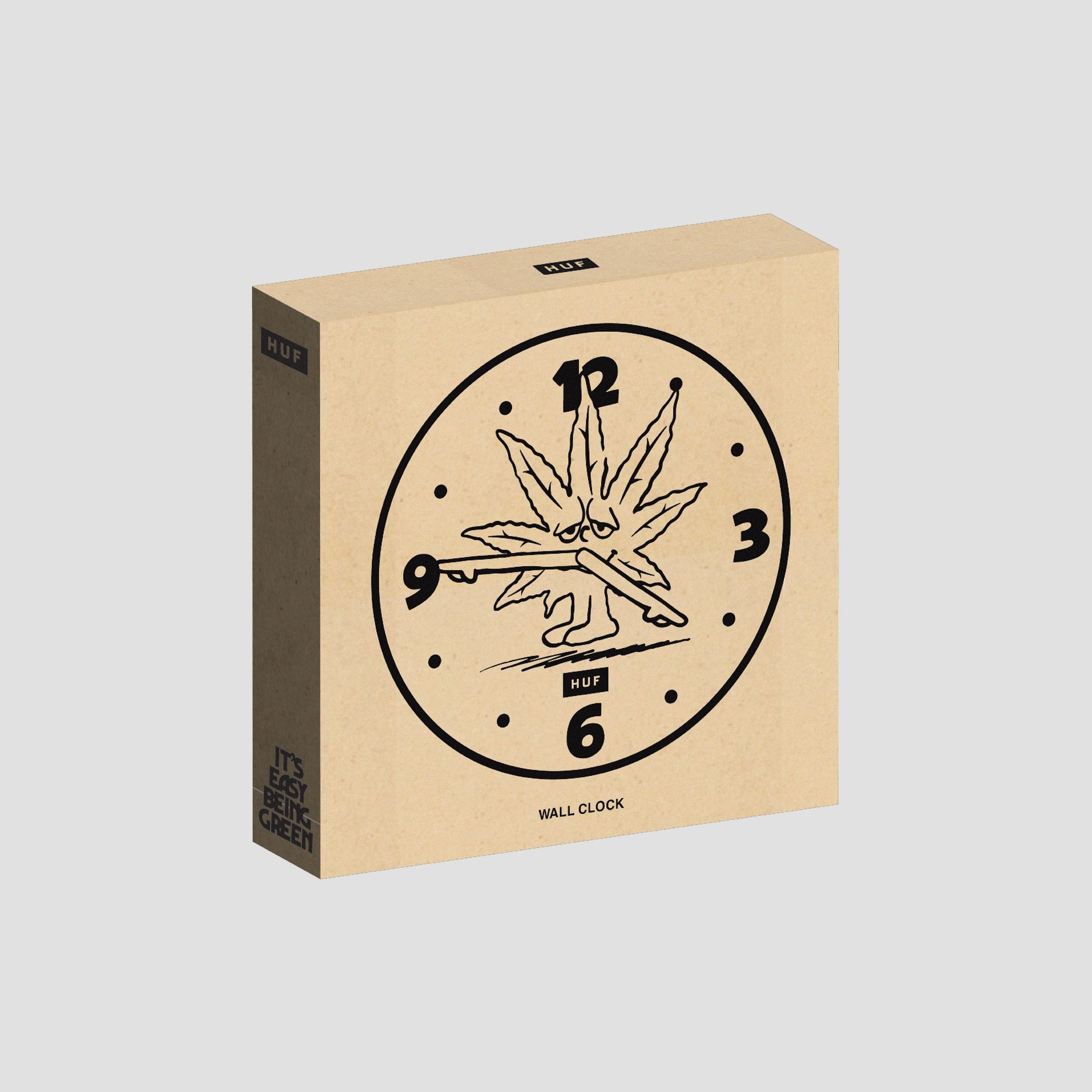 HUF Green Buddy Wall Clock Natural