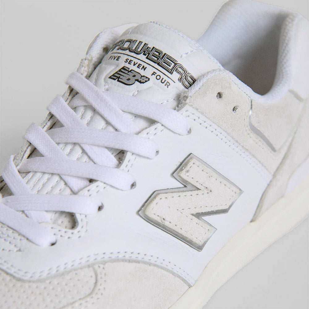 New Balance Numeric x Arrow & Beast 574 Skate Shoes White / White