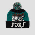 Load image into Gallery viewer, Passport Antler Pom Beanie Black/Teal
