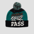 Load image into Gallery viewer, Passport Antler Pom Beanie Black/Teal
