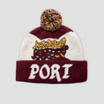 Load image into Gallery viewer, Passport Antler Pom Beanie Maroon/Cream
