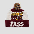 Load image into Gallery viewer, Passport Antler Pom Beanie Maroon/Cream
