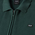 Load image into Gallery viewer, HUF Anton Zip Overdyed Sweater Hunter Green
