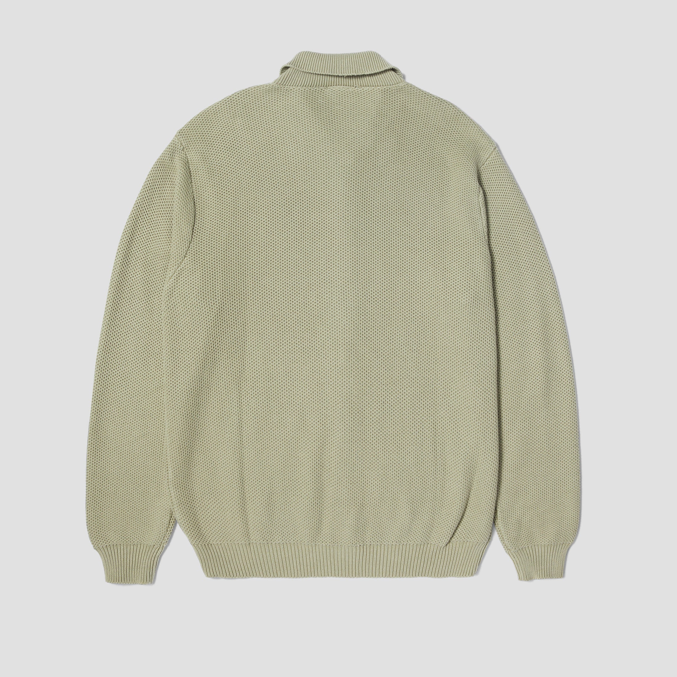 HUF Anton Zip Overdyed Sweater Putty