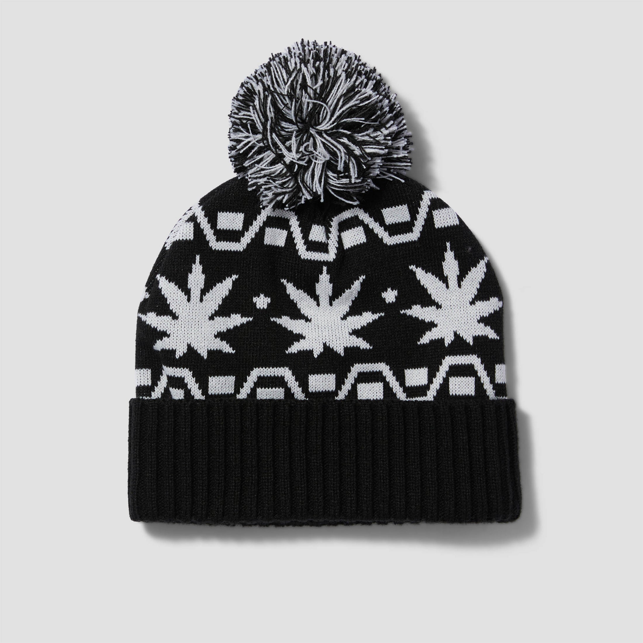 HUF Apres Cuff Pom Beanie Black