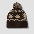 Load image into Gallery viewer, HUF Apres Cuff Pom Beanie Brown
