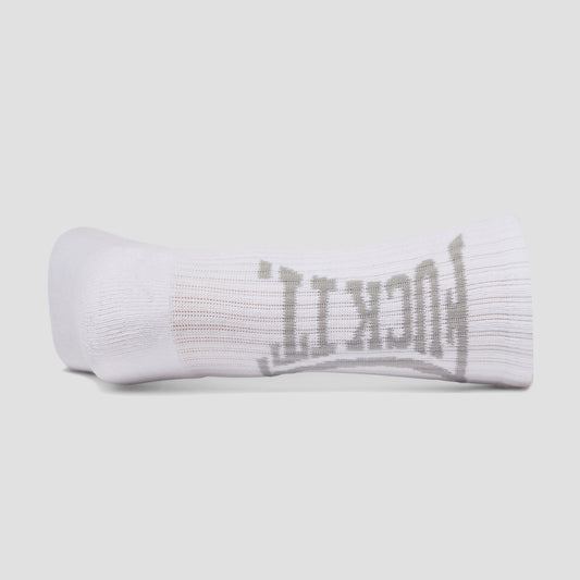 HUF Arched Fuck It Crew Sock White