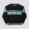 Load image into Gallery viewer, Passport Antler Knit Sweater Black/Teal
