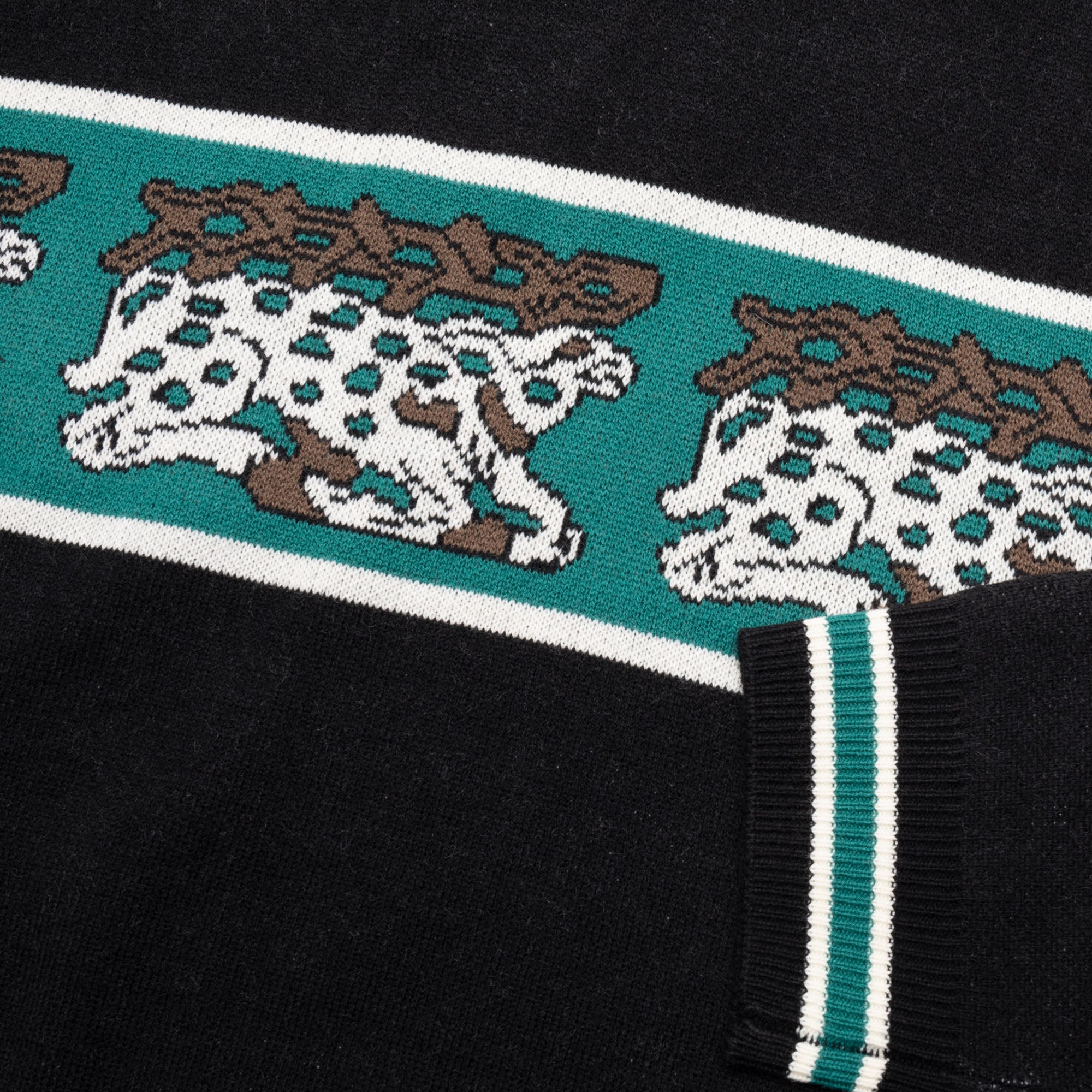 Passport Antler Knit Sweater Black/Teal