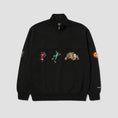 Load image into Gallery viewer, HUF Bledsoe Quarter Zip Fleece Crew Black
