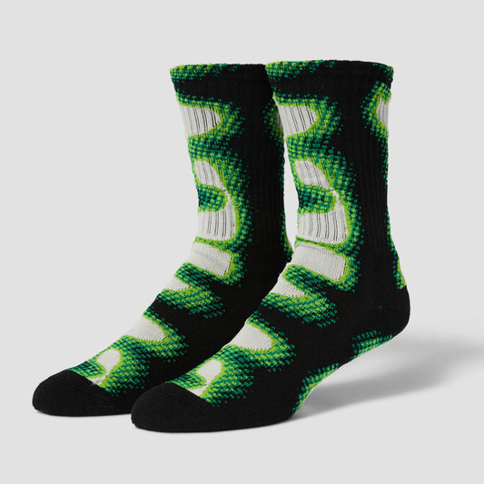 HUF Blur Crew Sock Black