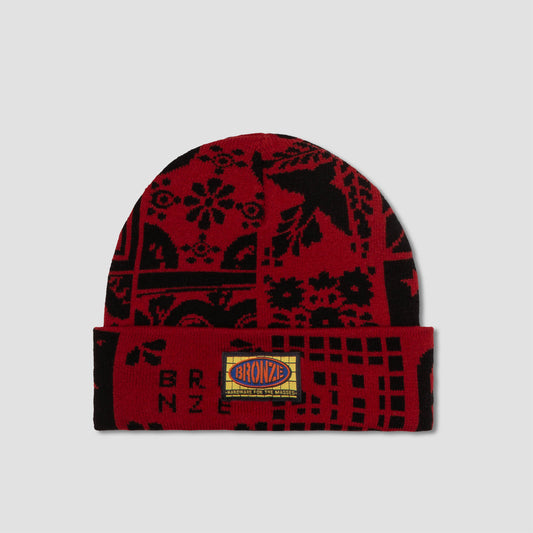 Bronze Azulejo Beanie Red / Black