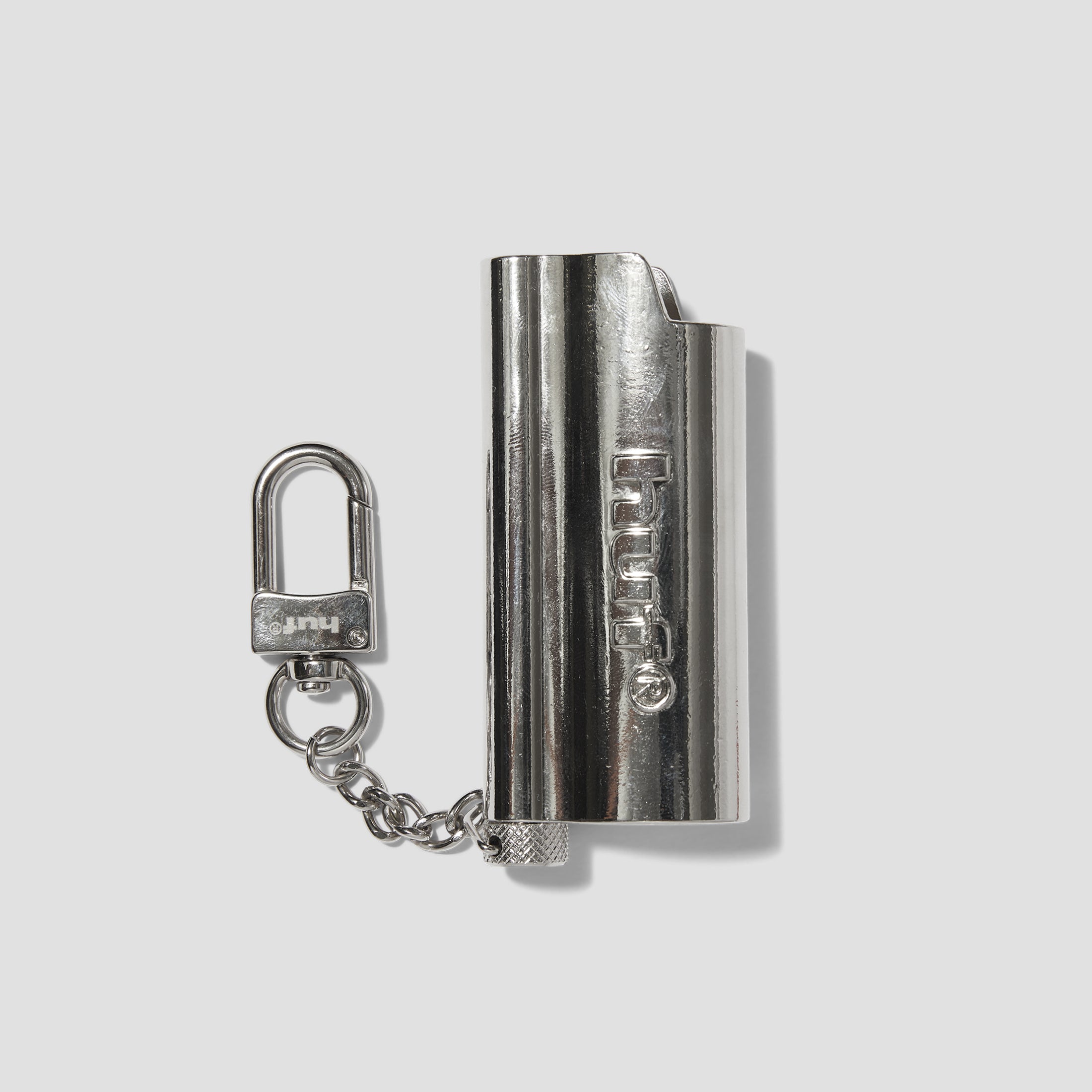 HUF Burner Lighter Sleeve Keychain Silver