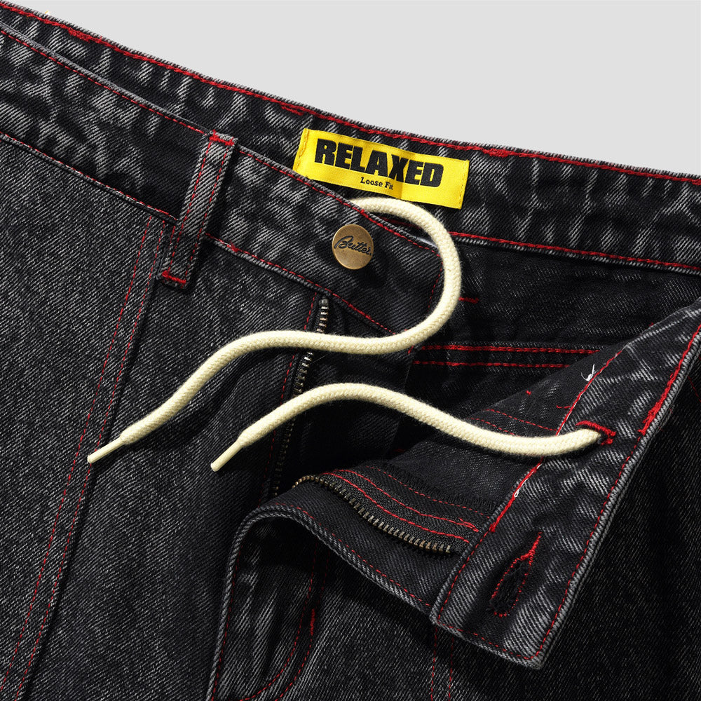 Butter Goods Breakdown Relaxed Denim Pant Acid Wash Black