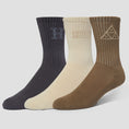 Load image into Gallery viewer, HUF Core 3 Pack Crew Sock Multi
