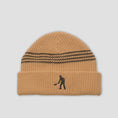 Load image into Gallery viewer, Passport Digger Striped Knit Beanie Sand/Choc
