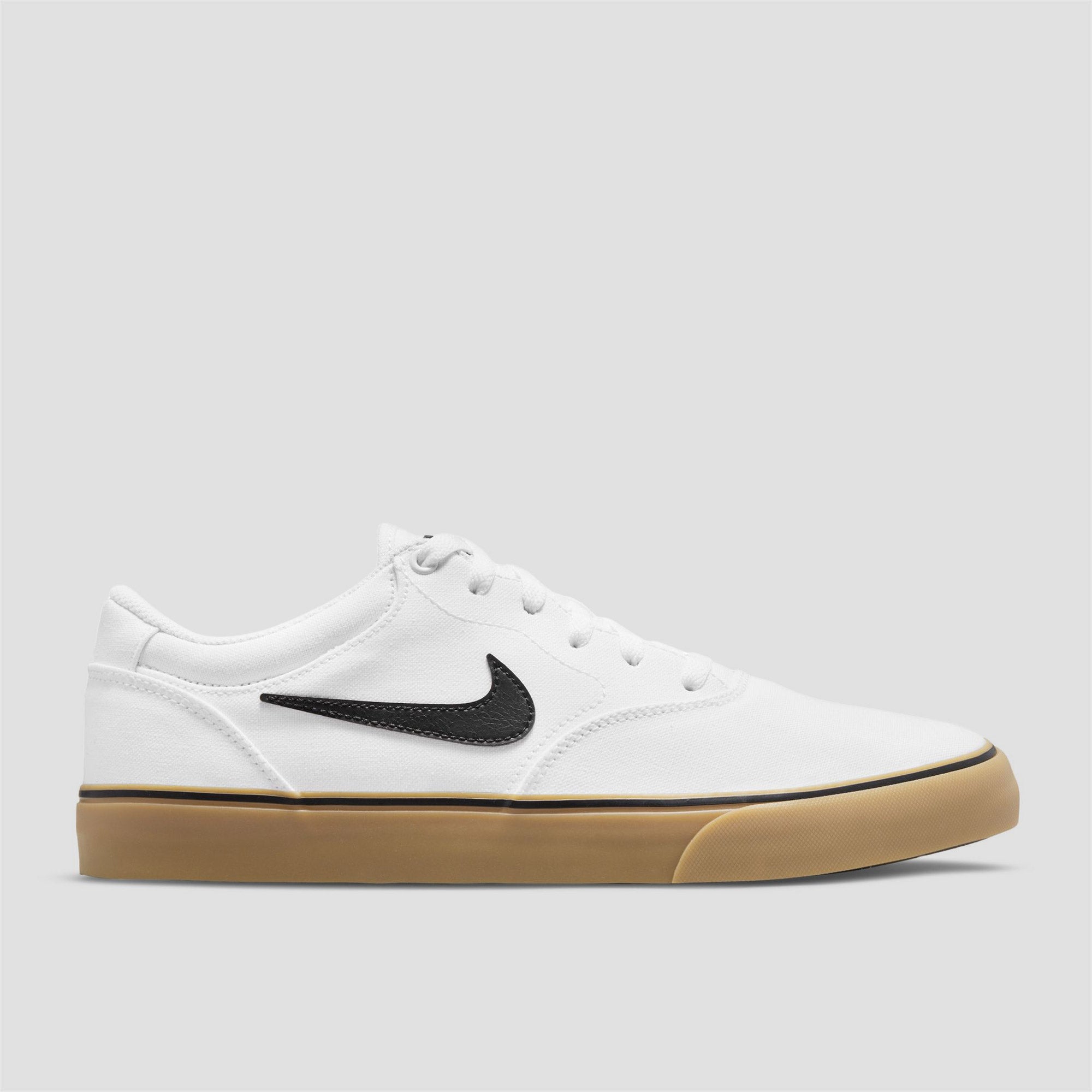 Nike SB Chron 2 Canvas Skate Shoes White / Black / White / Gum