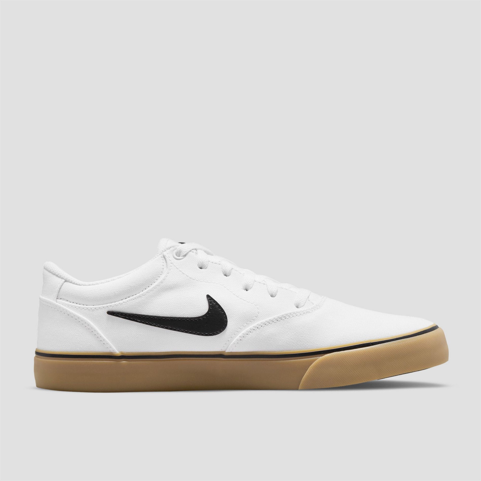 Nike SB Chron 2 Canvas Skate Shoes White / Black / White / Gum