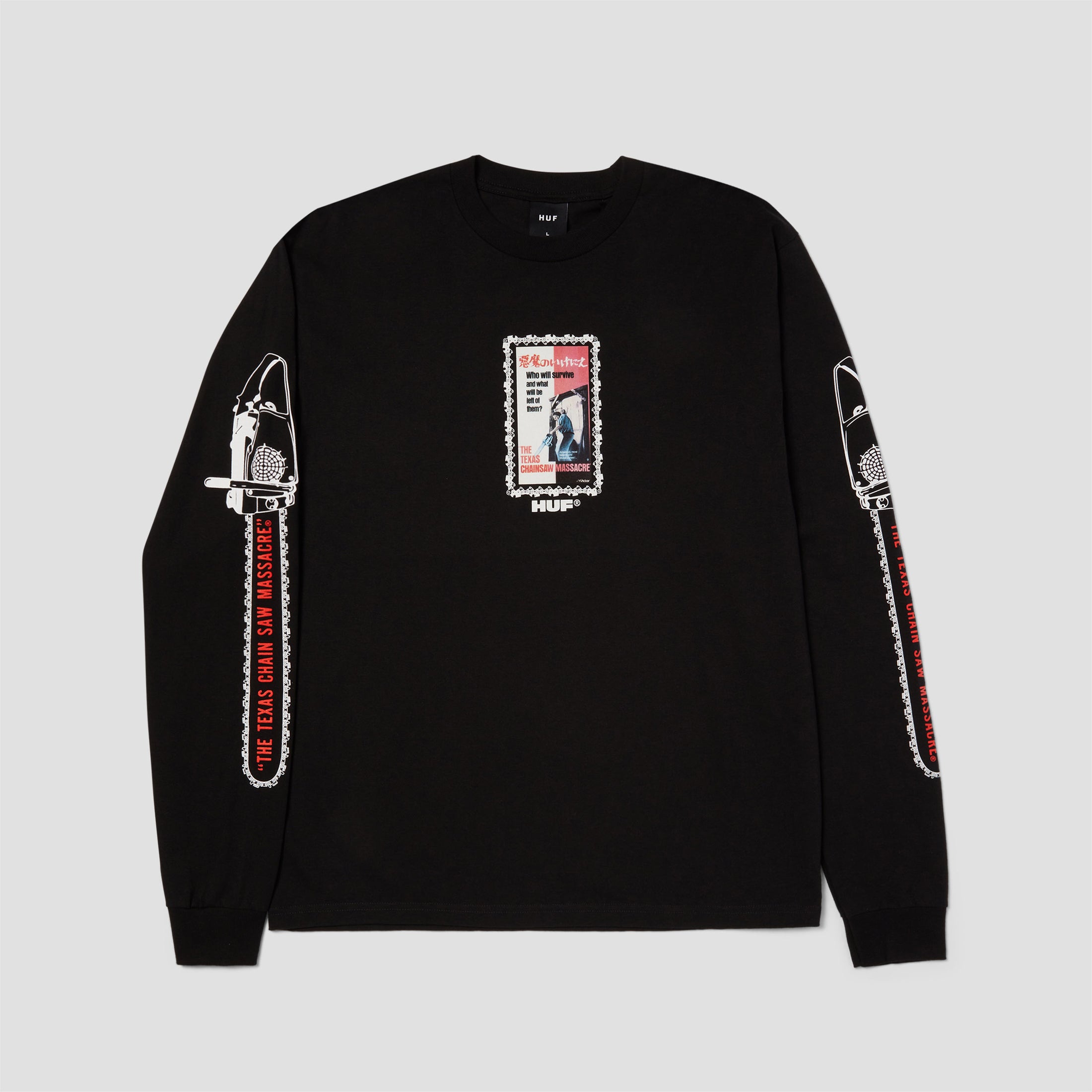 HUF x Texas Chainsaw Massacre Dual Chain Long Sleeve T-Shirt Black