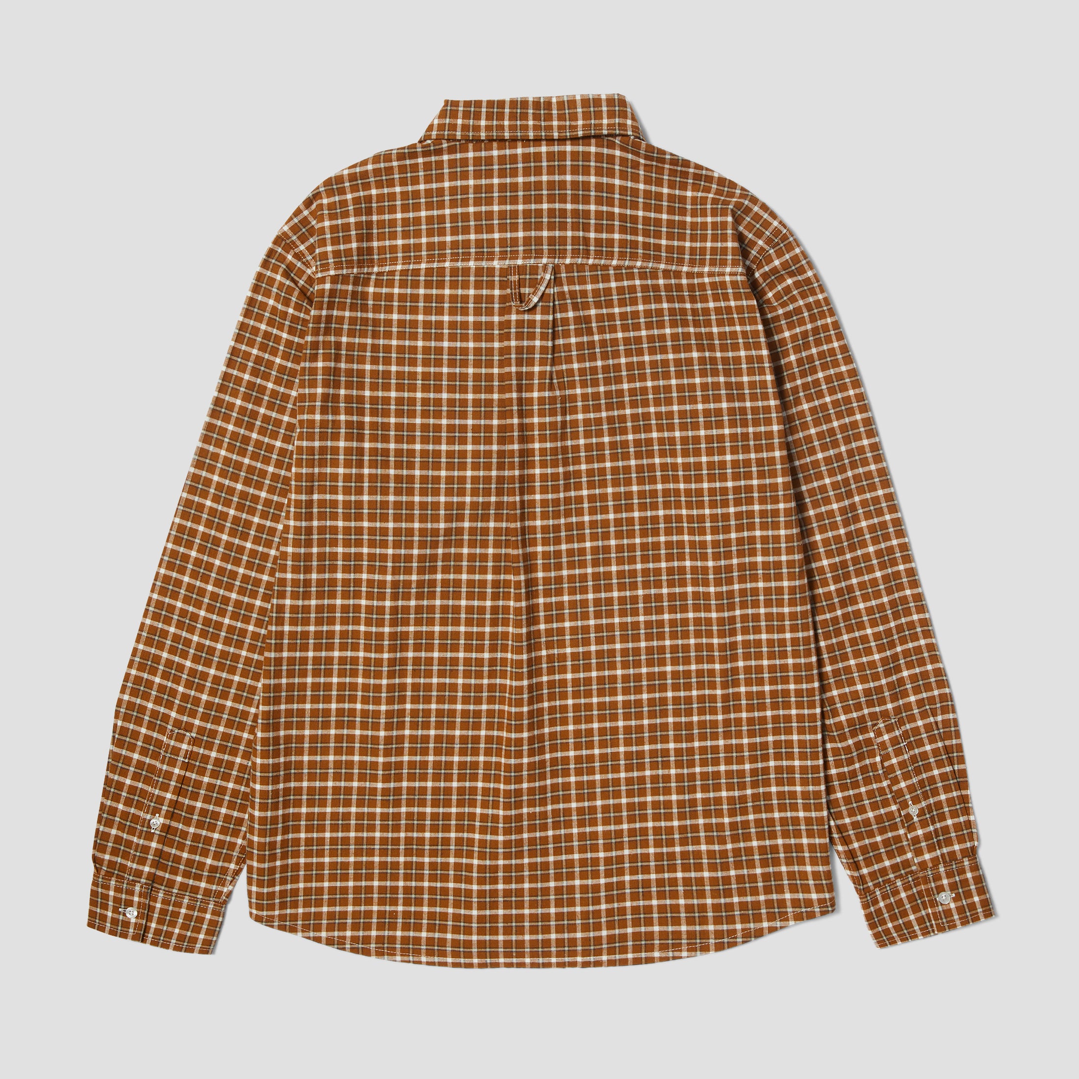 HUF Echo Oxford Plaid Shirt Russet