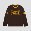 Load image into Gallery viewer, HUF Exeter Longsleeve Football Shirt Espresso
