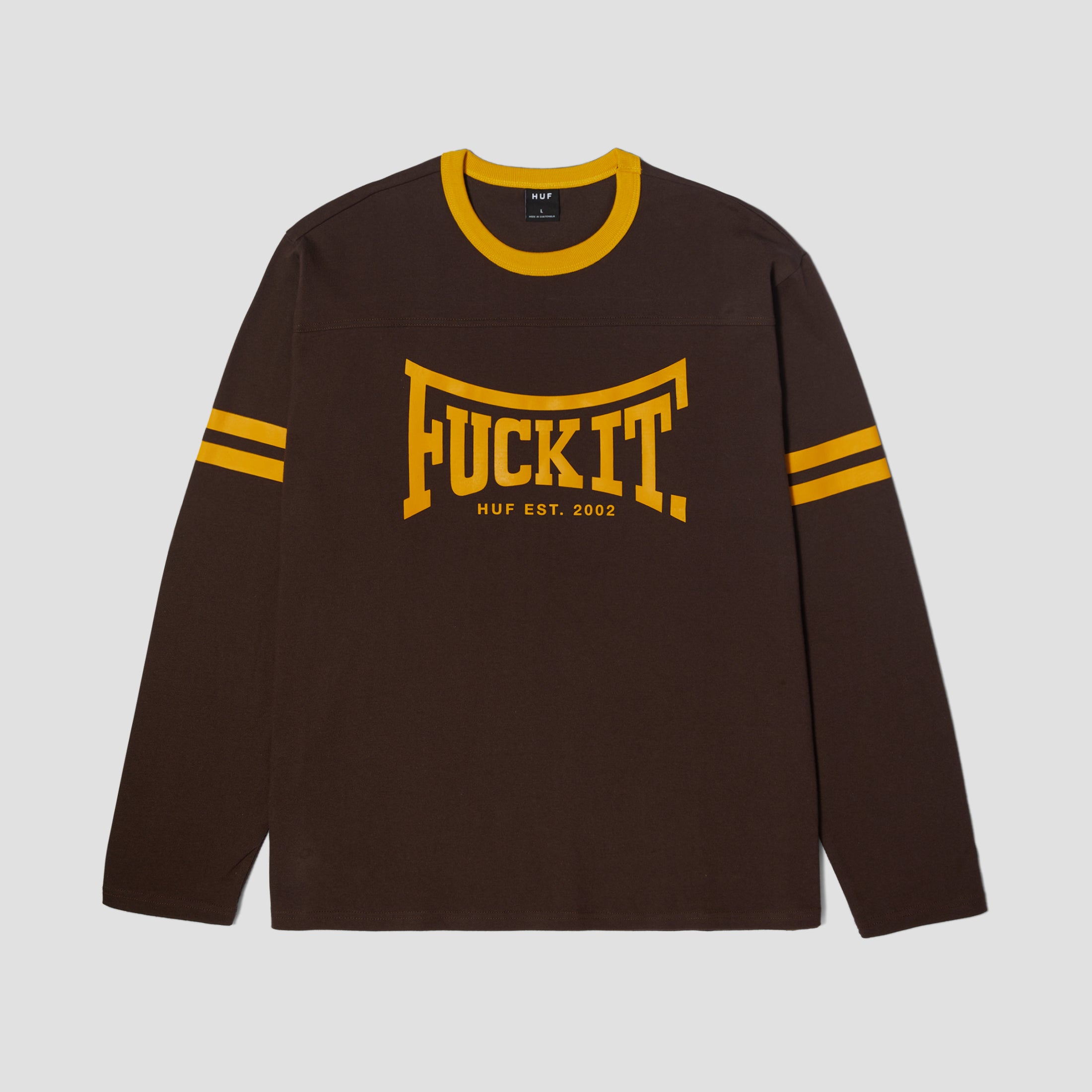 HUF Exeter Longsleeve Football Shirt Espresso