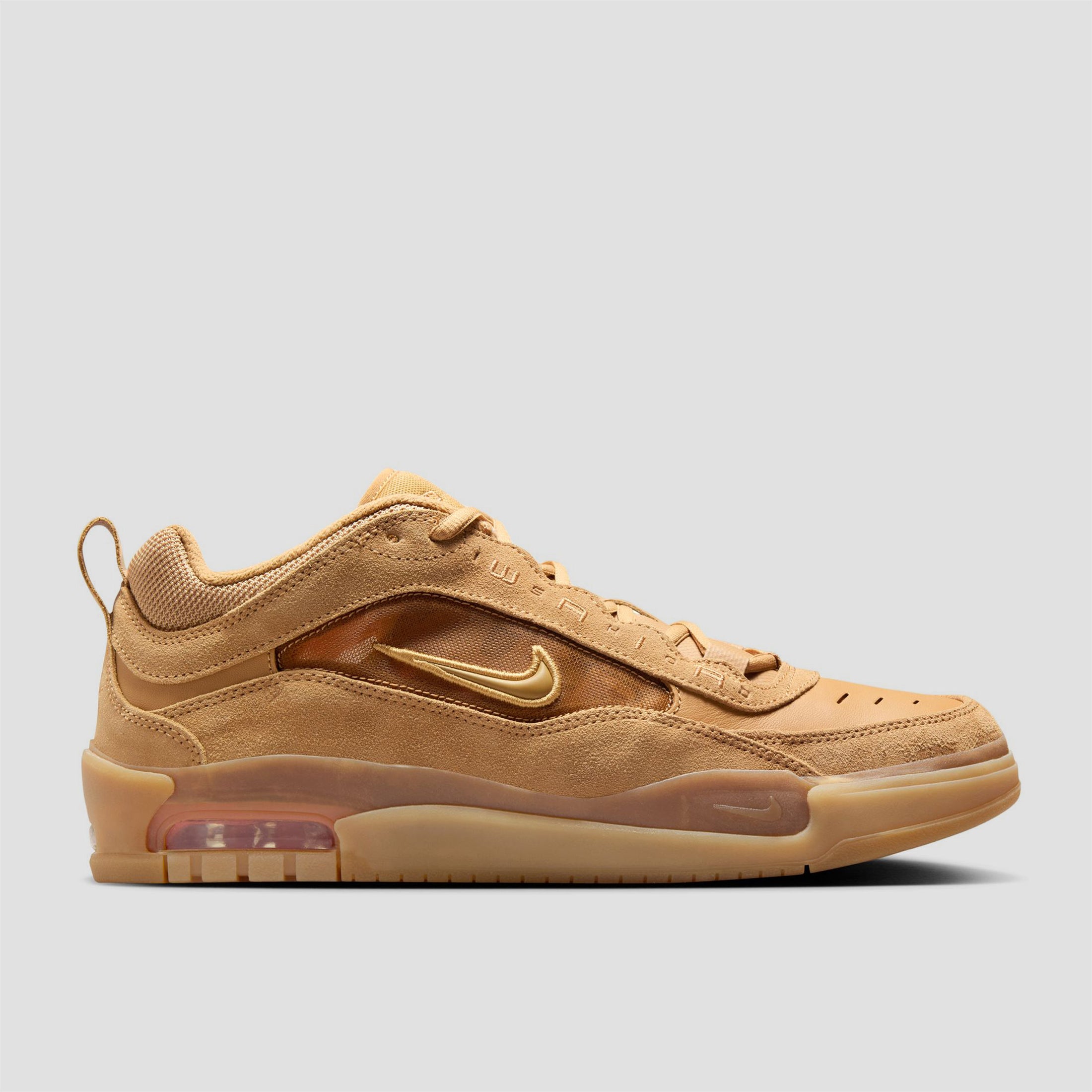 Nike Air Max Ishod Skate Shoes Flax / Wheat / Safety Orange