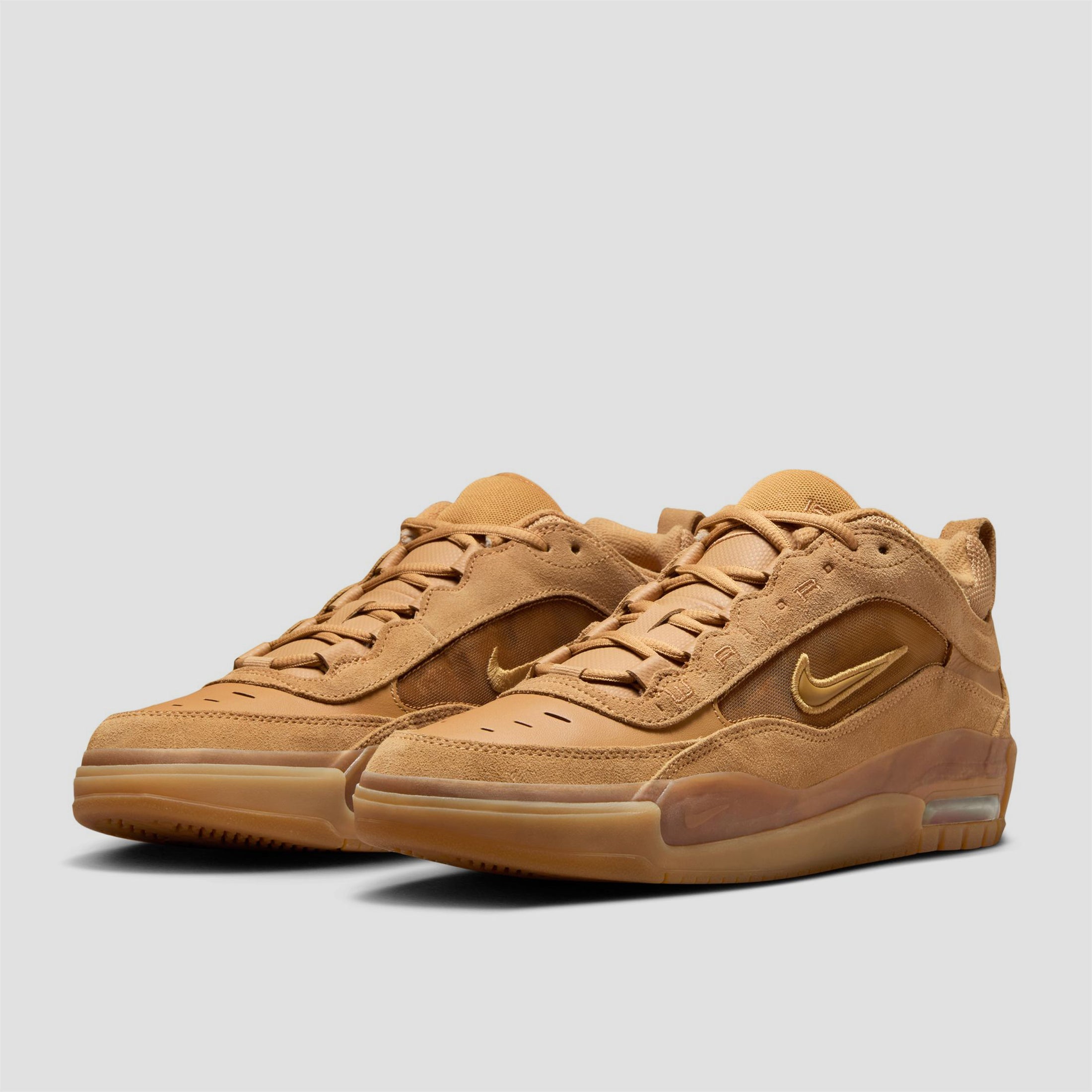 Nike Air Max Ishod Skate Shoes Flax / Wheat / Safety Orange