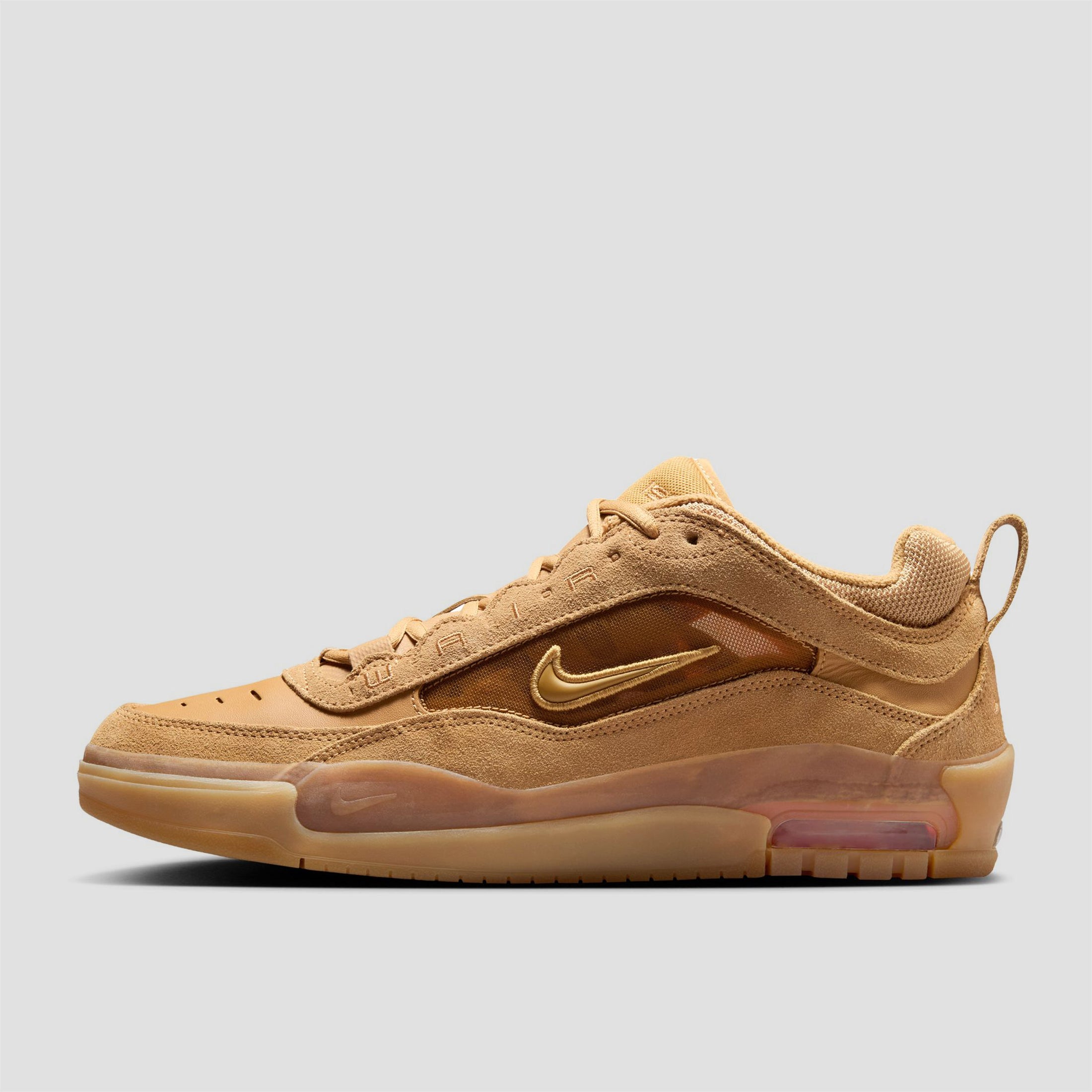 Nike Air Max Ishod Skate Shoes Flax / Wheat / Safety Orange