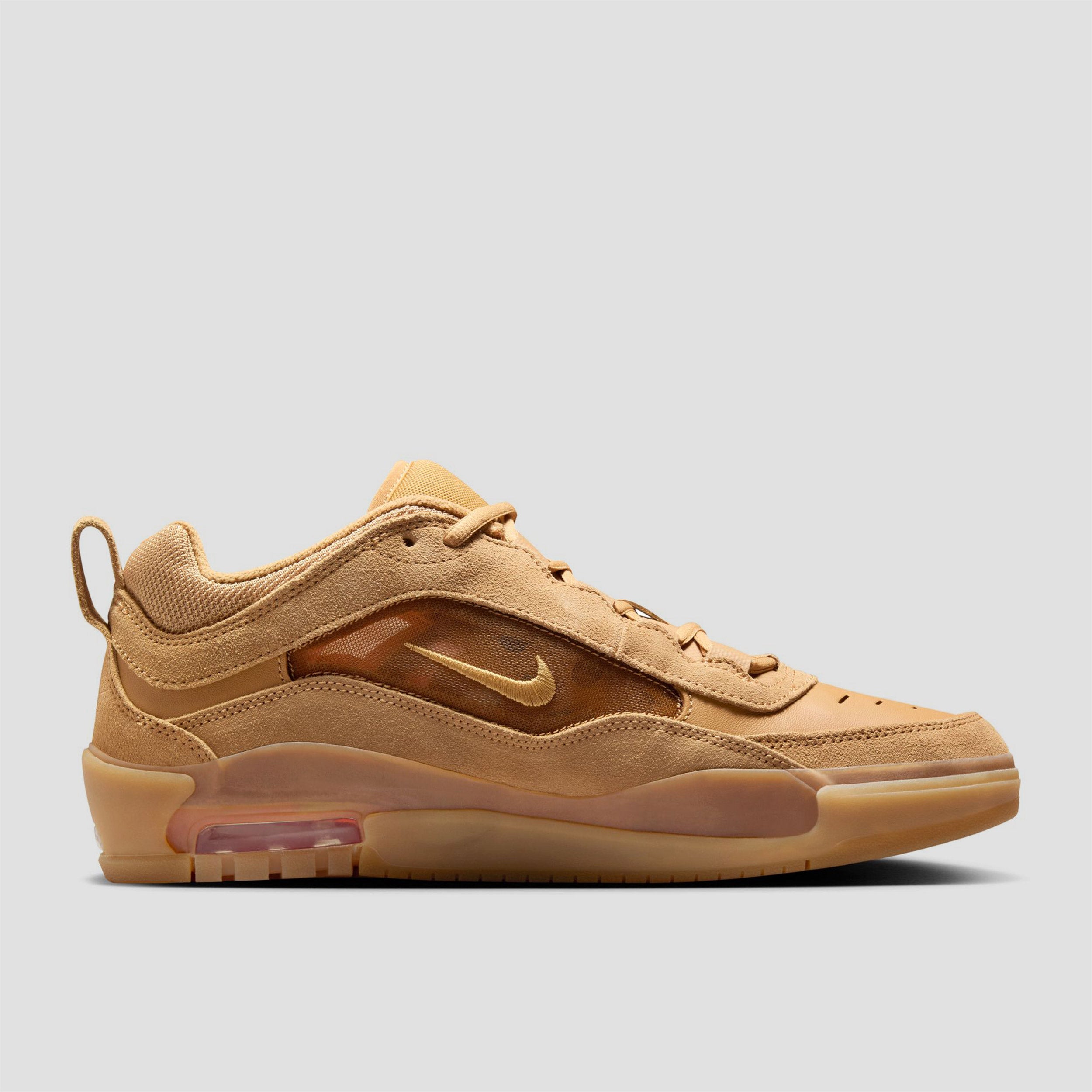Nike Air Max Ishod Skate Shoes Flax Wheat Safety Orange Slam City Skates