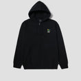 Load image into Gallery viewer, HUF Flower Full Zip Hood Black
