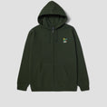 Load image into Gallery viewer, HUF Flower Full Zip Hood Hunter Green
