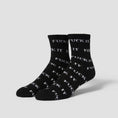 Load image into Gallery viewer, HUF Fuck It 1/4 Sock Black
