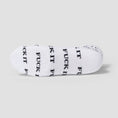 Load image into Gallery viewer, HUF Fuck It 1/4 Sock White
