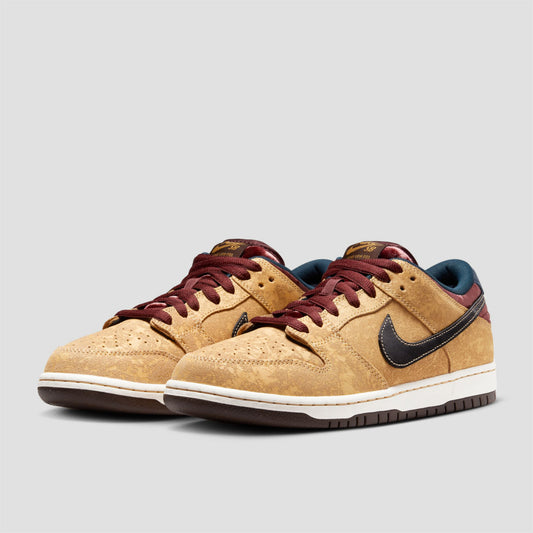 Nike SB Dunk Low Pro Cinema Celestial Gold / Black / Dark Team Red