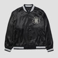 Load image into Gallery viewer, HUF Galactic Stack Baseball Jacket Black
