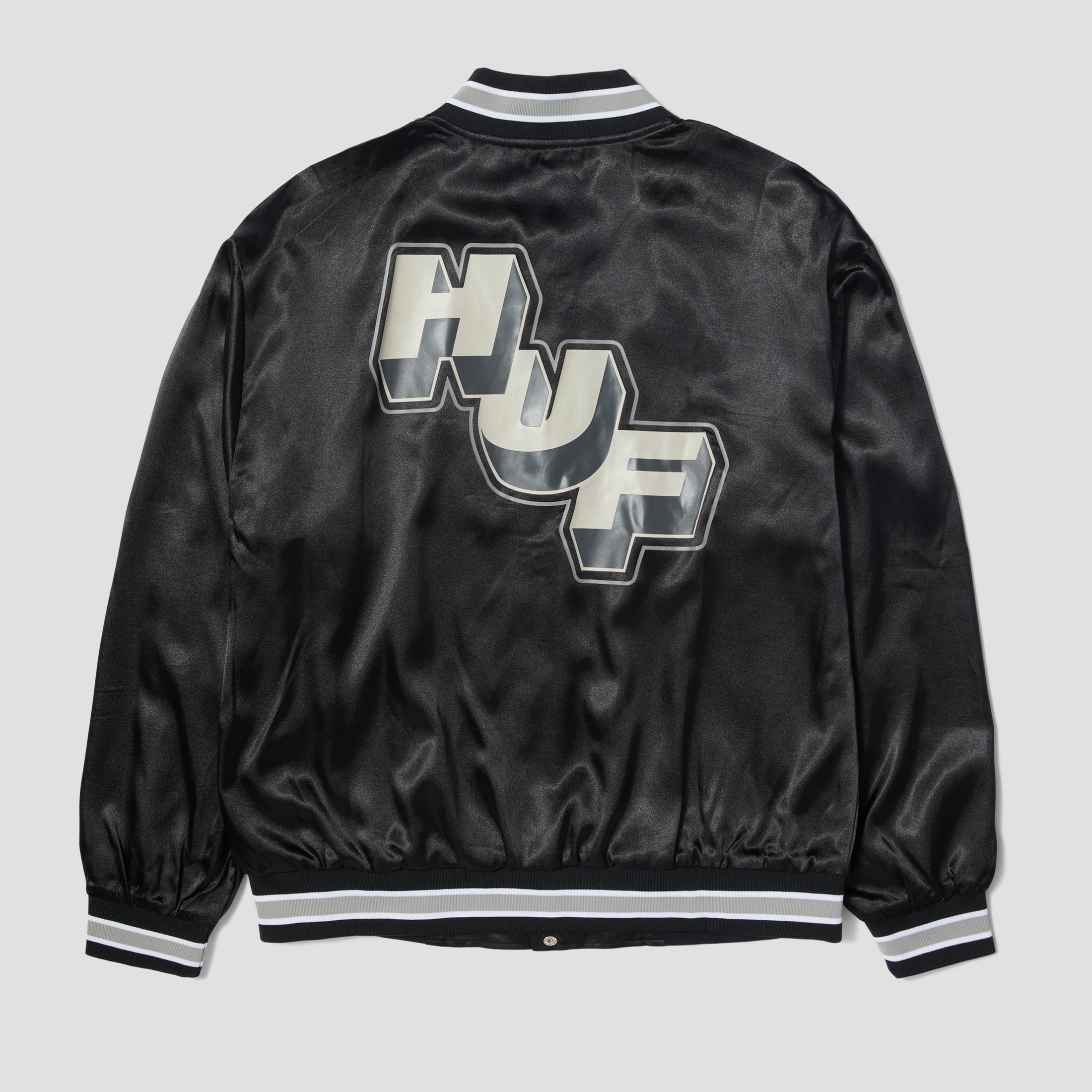 HUF Galactic Stack Baseball Jacket Black