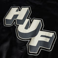 Load image into Gallery viewer, HUF Galactic Stack Baseball Jacket Black
