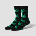 Load image into Gallery viewer, HUF Green Buddy Pl Sock Black
