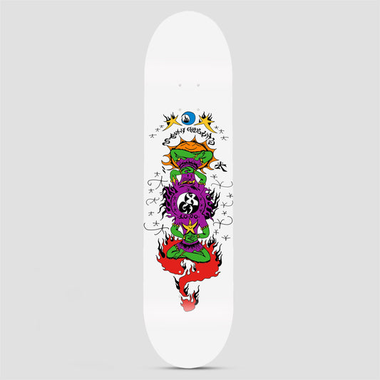 GX1000 8.5 Burning Breath Greene Skateboard Deck White