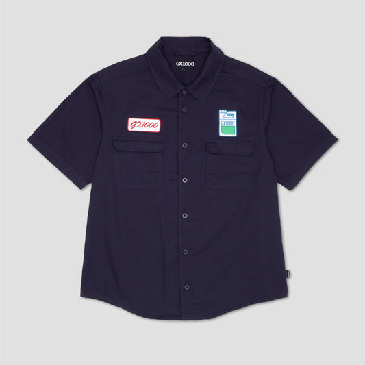 GX1000 Fertilizer Shortsleeve Button Down Shirt Dark Blue