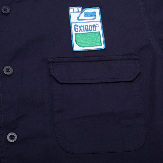 GX1000 Fertilizer Shortsleeve Button Down Shirt Dark Blue