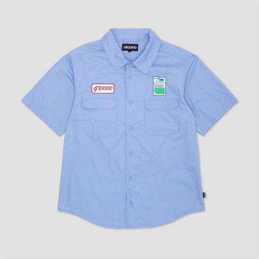 GX1000 Fertilizer Shortsleeve Button Down Shirt Light Blue