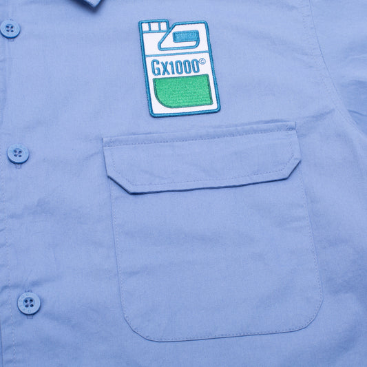 GX1000 Fertilizer Shortsleeve Button Down Shirt Light Blue